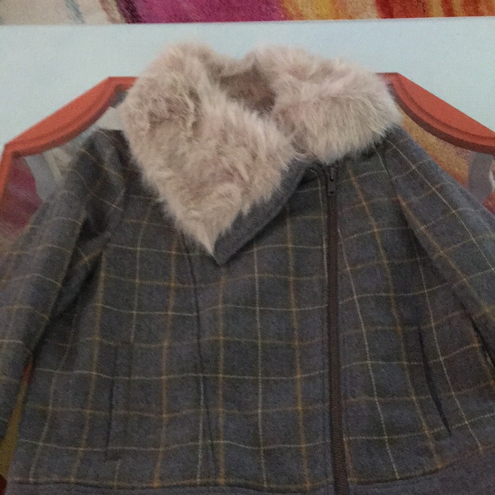 NWT Banana Republic Fur Lined Coat XL
